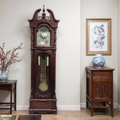 美时每家机械上弦落地钟老式 复古8508 发条打响报时中式