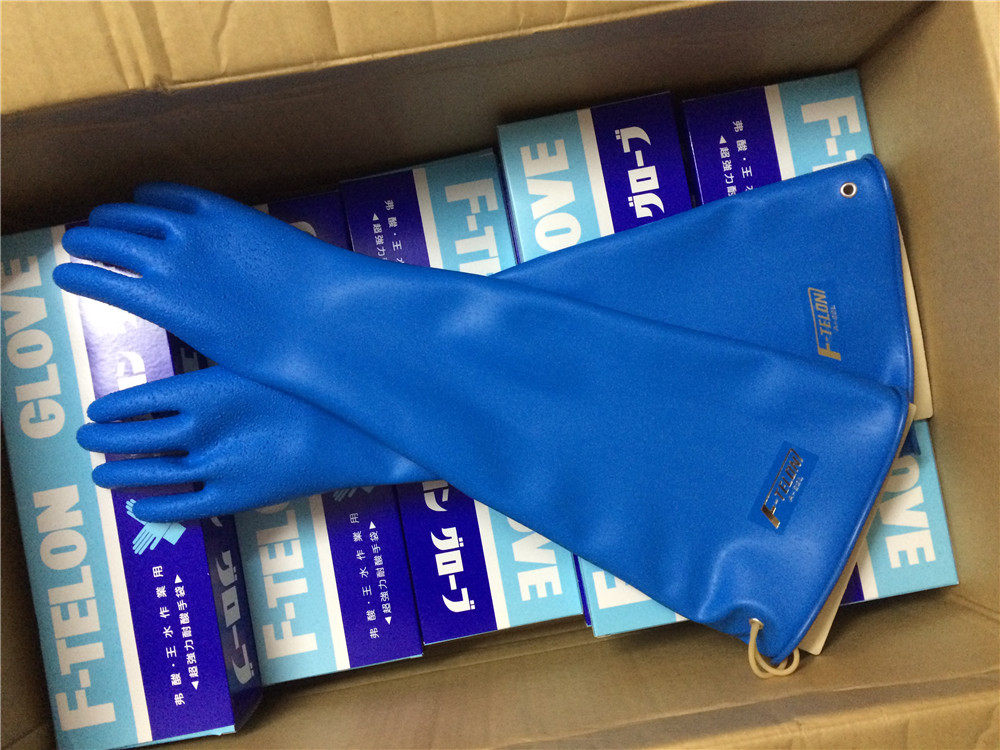 towa a-22l防强酸手套 f-telon氢氟酸手套 日本hanaki进口