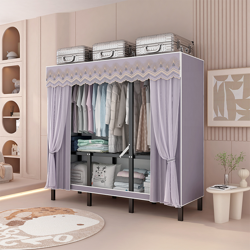 免安装折叠简易布衣柜家用卧室出租房用一体式经济型结实耐用衣橱