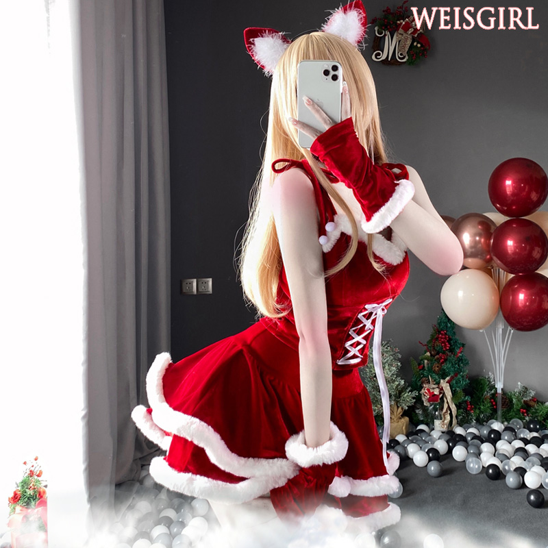 WEISGIRL性感猫女制服女仆纯欲套装cos兔女郎新年战衣麋鹿圣诞装-封面