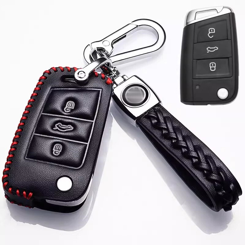 大众速腾钥匙套宝来新款cc迈腾POLO途岳帕萨特途观高尔夫朗逸真皮