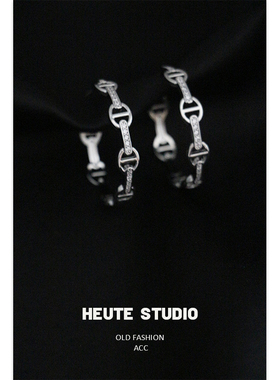 HeuteStudio 小众设计 法式复古轻奢 夸张猪鼻子钻石大耳环耳钉女