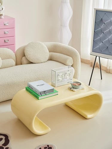 简约现代风蛋卷茶几奶油风