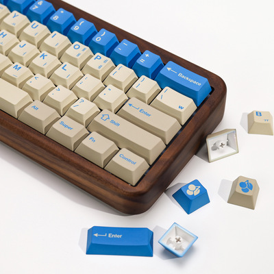 GMK蓝警主图键帽韩文版原厂高度PBT热升华客制化机械键盘键帽套装