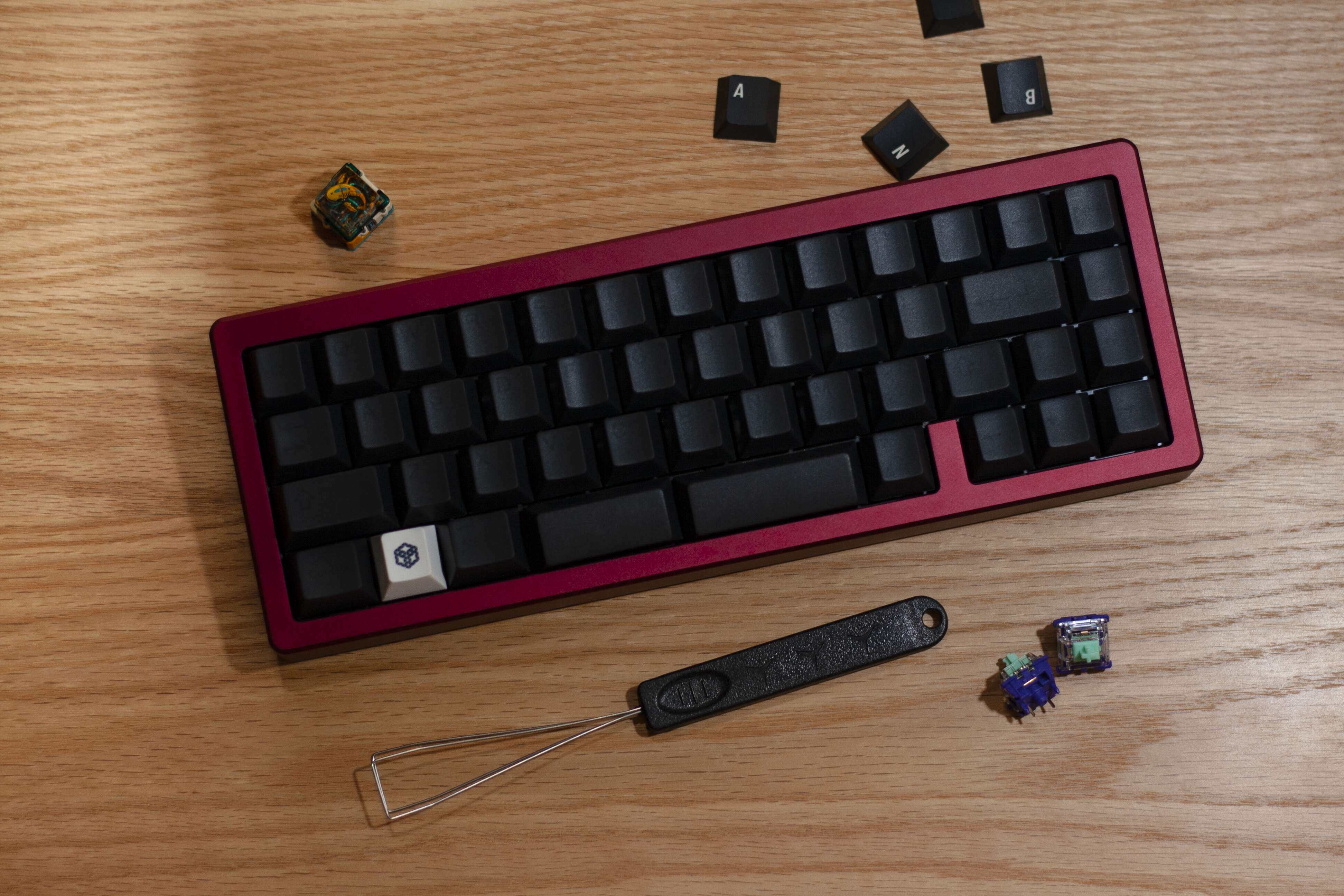 GEEKARK BOB BLACK KEY BLACK LETTER BLACK ENGRAVED ORIGINAL HEIGHT SUBLIMATION KEYCAP SUPER LARGE SET 196 KEYS