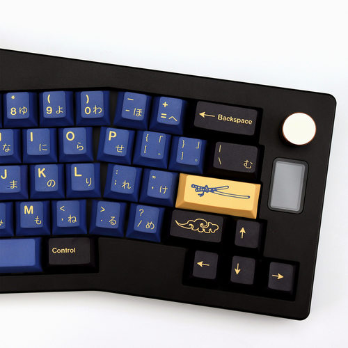 蓝武士PBT键帽热升华日文143键原厂高度适MX轴GMK机械键盘客制化