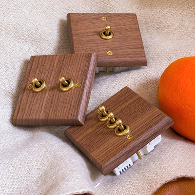 普田86型智能实木拨杆开关