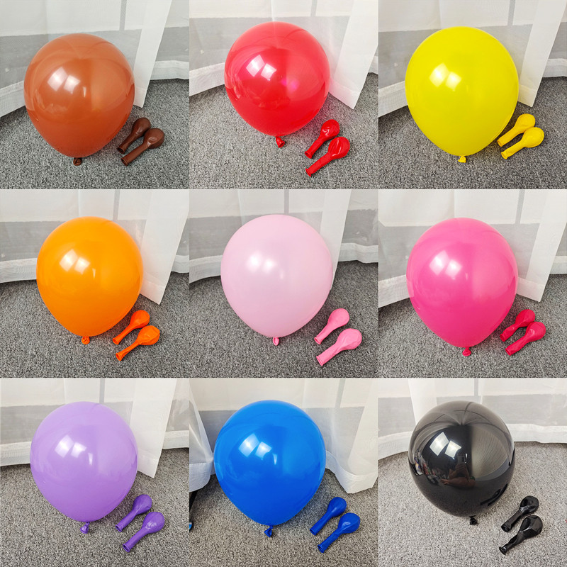生日气球装饰10寸2.2克加厚拍照道具宝宝周岁百天宴派对场景布置