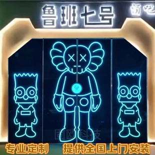 网红门电动科幻门掌纹门智能科技门隐藏ktv酒吧门个性创意定制门