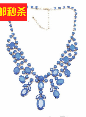 【清仓特价】时尚新款金属树脂宝石石头迷人短项链围脖项链
