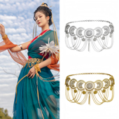 欧美异域敦煌腰链金属流苏肚皮舞波西米亚坦领汉服复古风配饰璎珞