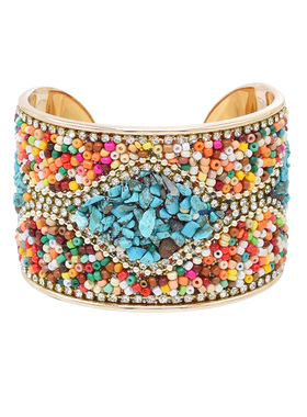 云南旅拍民族风彩色碎石米珠手镯