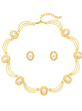 欧美气质复古短款项链金属保色