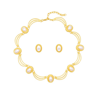 欧美气质复古短款项链金属保色vintage古着耳饰品宫廷古典锁骨链