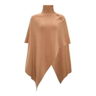 高领绵羊毛斗篷 不规则法式 Petit Bari