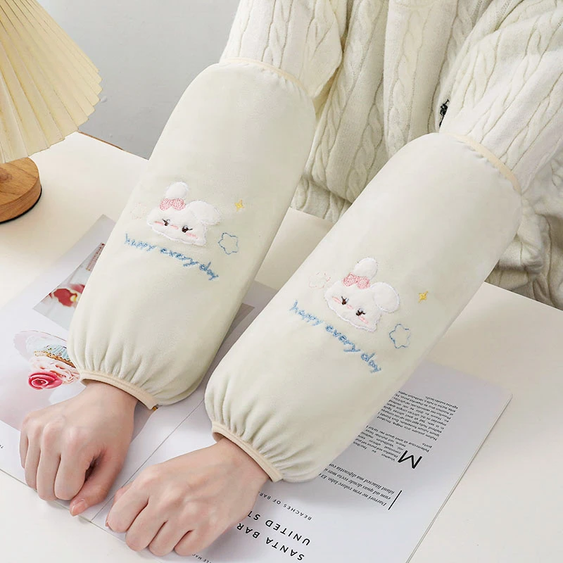 儿童长款袖套毛绒套袖秋冬保暖