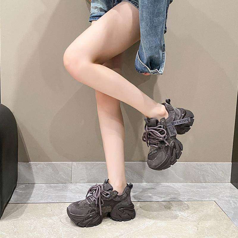 大码女鞋41到43透气老爹鞋软底不累脚厚底爆款秋冬加绒休闲运动鞋,女鞋,老爹鞋,淘宝优惠券,粉丝福利购,淘宝优惠卷