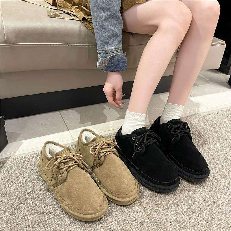 大码雪地靴女41-43脚宽肥冬季厚底保暖短靴防滑加绒加厚面包棉鞋,女鞋,时尚雪地靴,淘宝优惠券,粉丝福利购,淘宝优惠卷