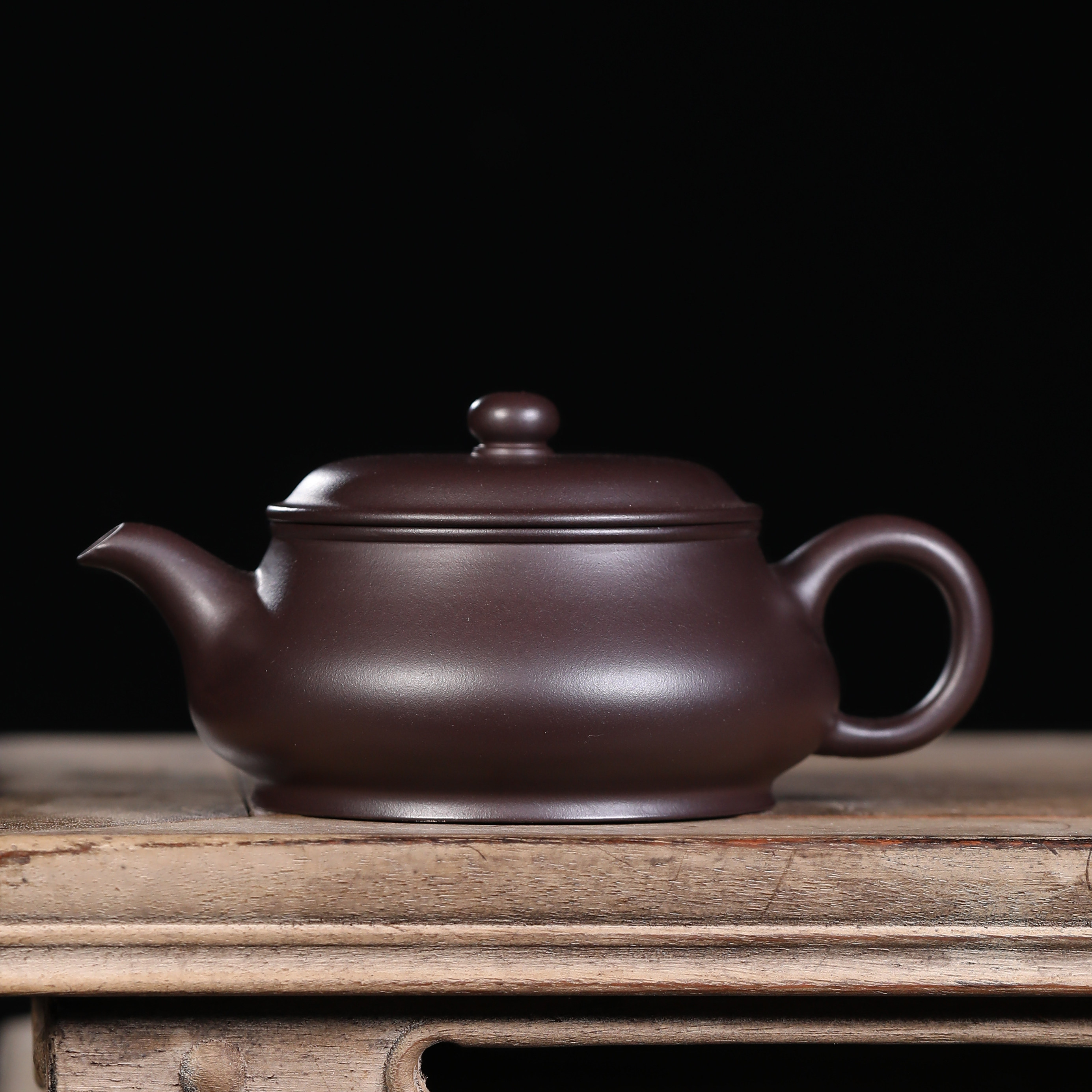 方圆牌紫砂一厂紫茄泥老料明炉