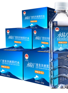 水易方 克东天然苏打水500ml*20瓶*5箱 无气弱碱性 团购组合装