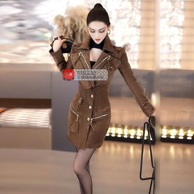 冬季加绒设计师原创定制重工大衣2024新款大牌帅气短款直筒外套