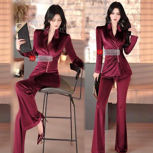 两件套秋冬御姐风职业套装