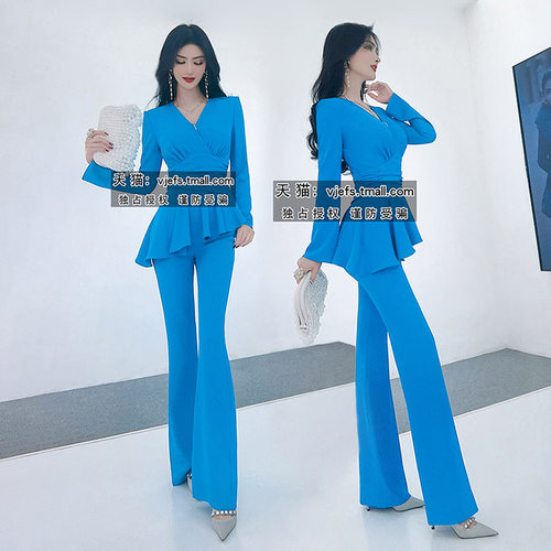 春装设计感气质套装不规则裙摆