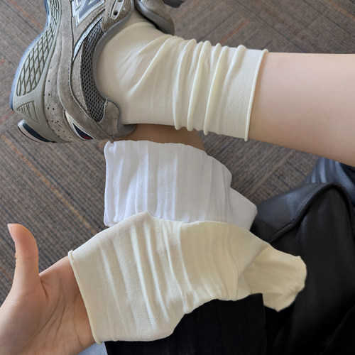 夏季薄款女堆堆袜子冰冰