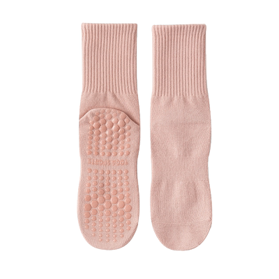 瑜伽袜子女士棉袜夏季中筒健身舞蹈专业普拉提防滑运动无骨地板袜