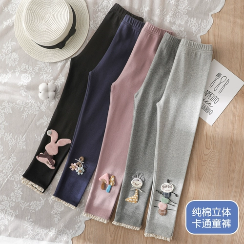 Осенние леггинсы, хлопковые тонкие детские штаны, в западном стиле, коллекция 2022