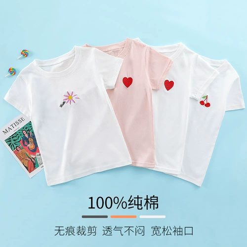 Футболка, хлопковая детская летняя летняя одежда, короткий рукав, коллекция 2022, в западном стиле, подходит для подростков