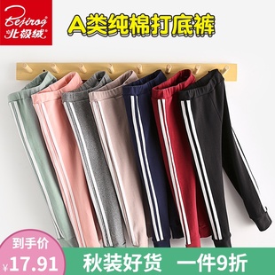 女童纯棉打底裤2020新款秋装薄款儿童春秋季加薄绒女宝宝外穿裤子