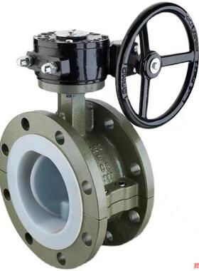 D341F46-16C涡轮全衬四氟铸钢法兰蝶阀DN5065 80 100 125 150 200