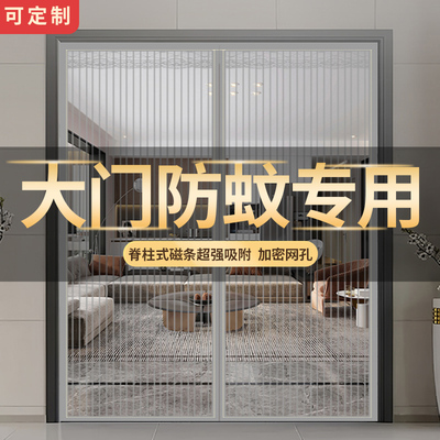 【穹纤盾】2026大门专用防蚊门帘强力磁吸全磁条夏季耐磨加密网孔
