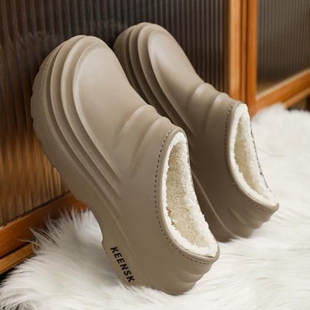 静音棉拖鞋女士冬季包跟防水防滑家居厨房厨师专用厚底护士棉鞋男