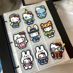 【拼豆收纳新方式get】拼豆成品透明收纳册四九宫格收纳本收纳盒