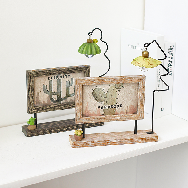 相框ins双面铁艺装饰摆件立体