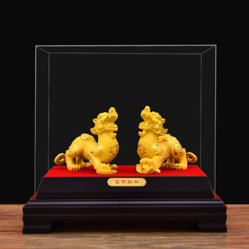 绒沙金富贵招财貔貅摆件高档礼品