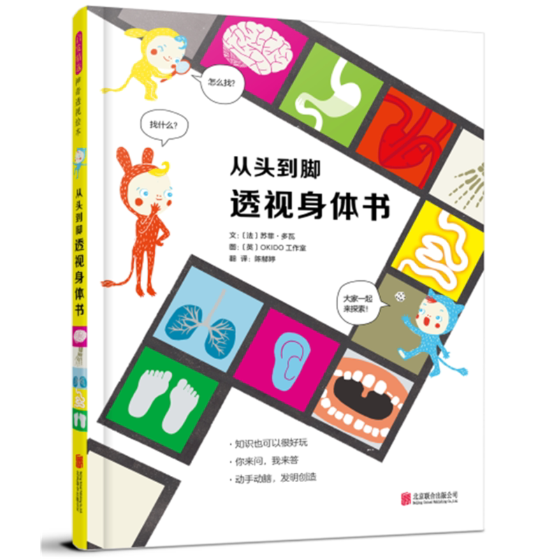 从头到脚透视身体书儿童绘本精装硬壳3-6-8周岁揭秘人体幼儿百科科普
