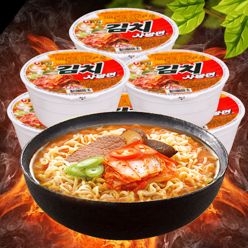 韩国进口方便面农心泡菜面碗面86gx5碗速食泡面杯面桶面拉面拌面