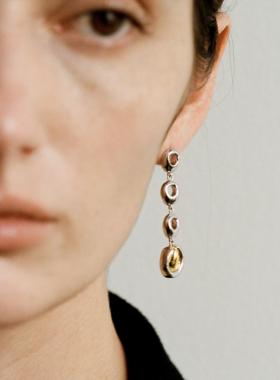 ABOAB SURROUND系列Wrap Drops Mix耳饰原创设计金银组合厚镀金