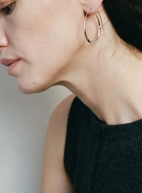 HORIZON系列Island耳饰极简轻奢原创设计925银厚镀金