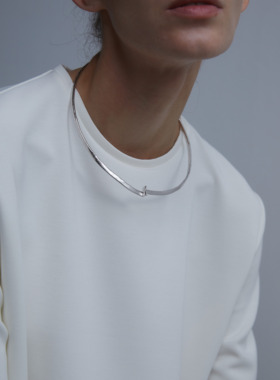 ABOAB925银厚镀金男女雕塑项圈