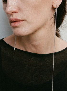HORIZON系列Isle Chain耳饰原创设计925银厚镀金