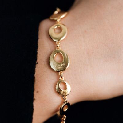 ABOAB SURROUND系列 Bagel Chain手链 925银厚镀金 极简 原创设计