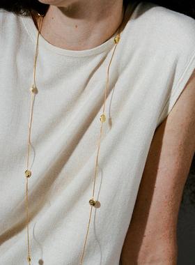 银厚镀金日月灵感原创设计项链