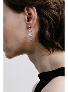 ABOAB  PASTORALE系列Blossom耳饰 925银原创设计 肌理 大自然