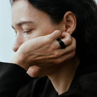 ABOAB ETERNITY系列Onyx Arc戒指925银厚镀金原创设计日月灵感