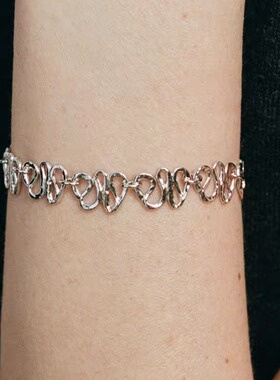 HORIZON系列U Sequence手链原创设计925银厚镀金日常百搭轻奢百搭