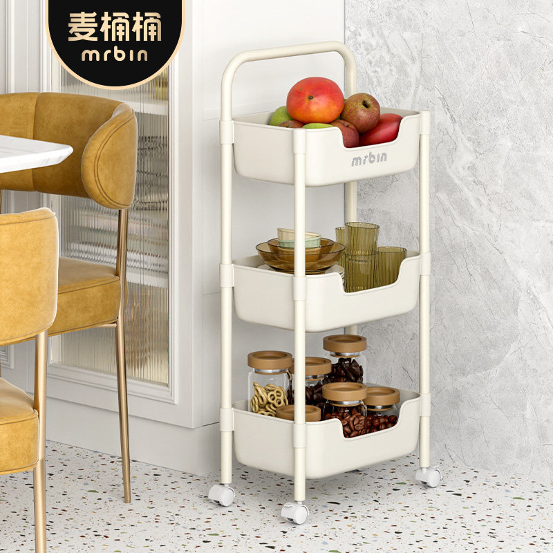 麦桶桶厨房小推车置物架落地卫生间浴室蔬菜菜篮子水果零食收纳架